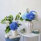 Spring Tabletop Decor – 5 Pcs 18.5" Faux Silk Blue Hydrangea Artificial Flowers for Wedding, Party & Home Centerpieces